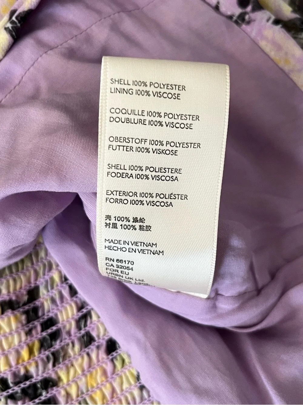 Free People | Lavender Floral Ruffle Smocked Puff-Sleeve Top